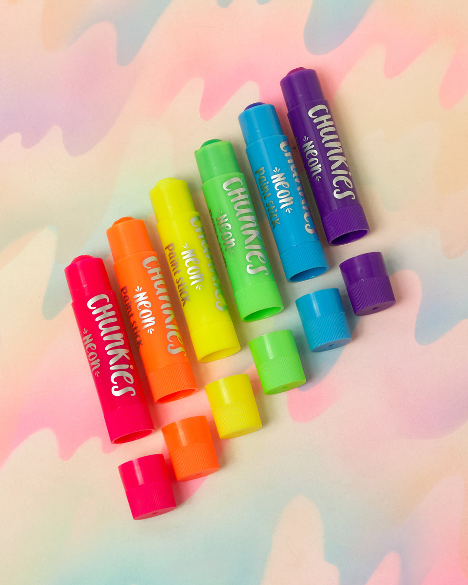 Ooly Chunkies Neon Paint Stick Set of 6 – Crush