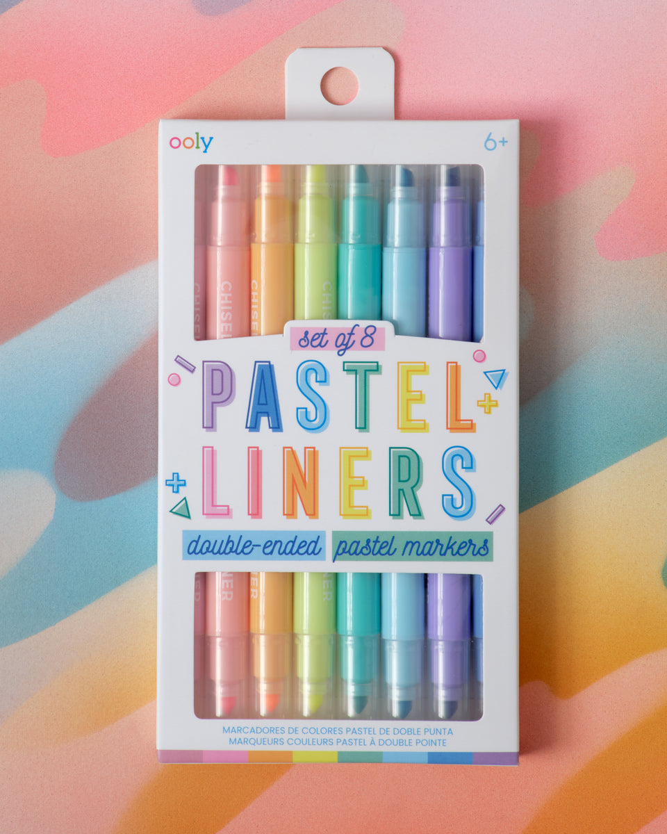 Ooly Pastel Liner Double Ended Marker Set of 8 – Crush