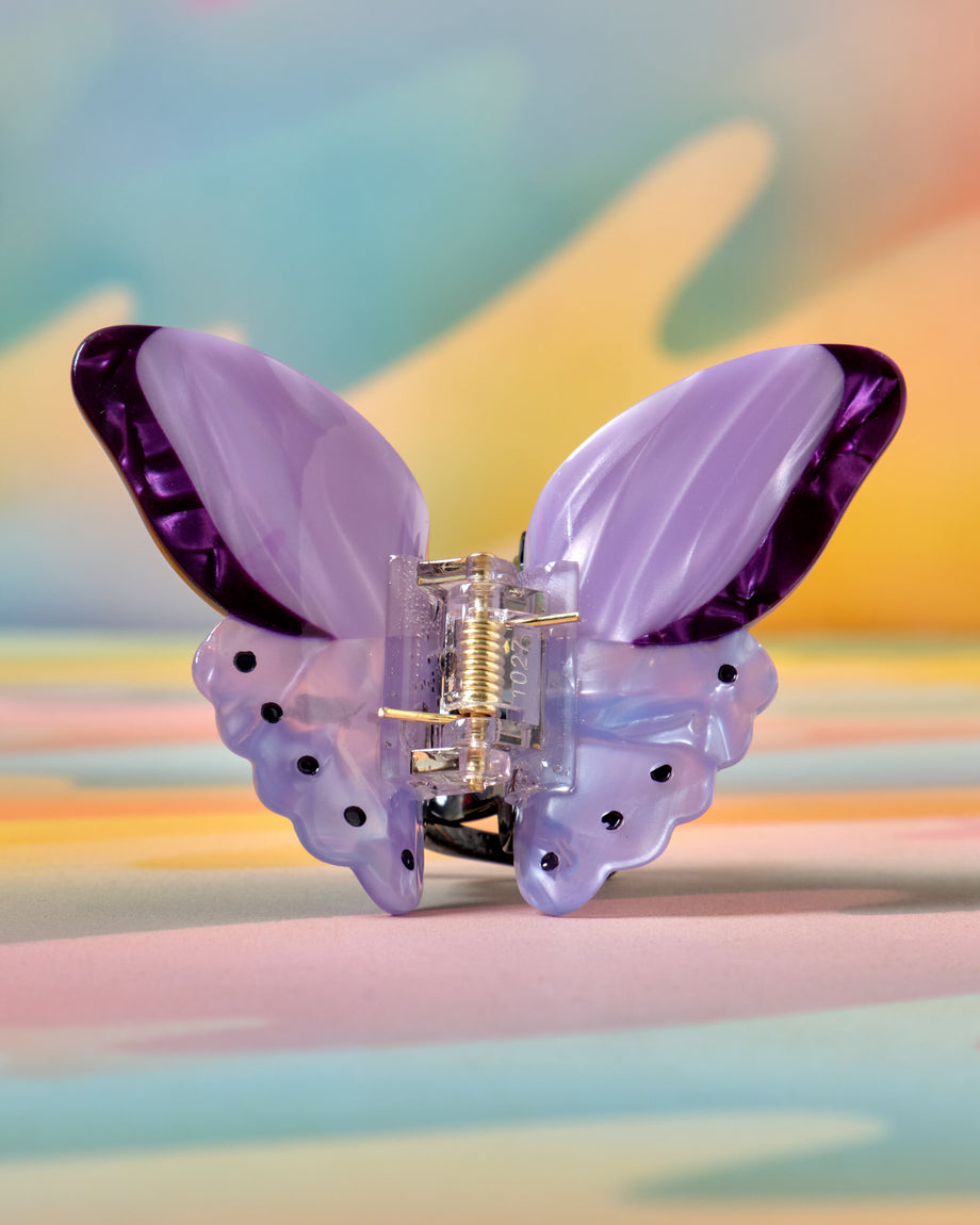 c*n様 POTETE butterfly clip pink✖️blue バタ Purple Butterfly Hair Claw – Crush