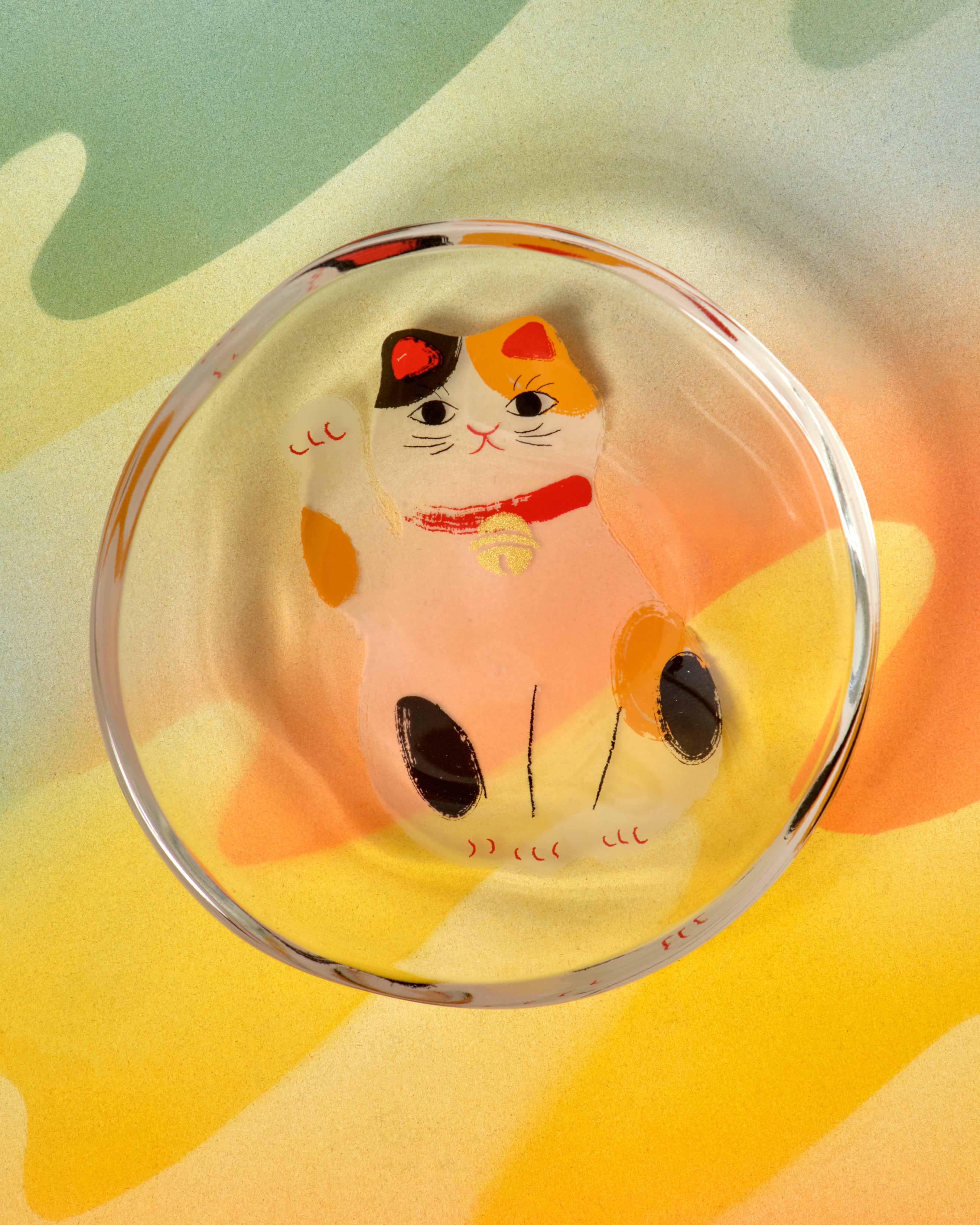 Medetamono Calico Cat Mini Plate