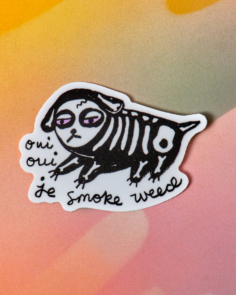 Skeleton Halloweed Dog Sticker – Crush