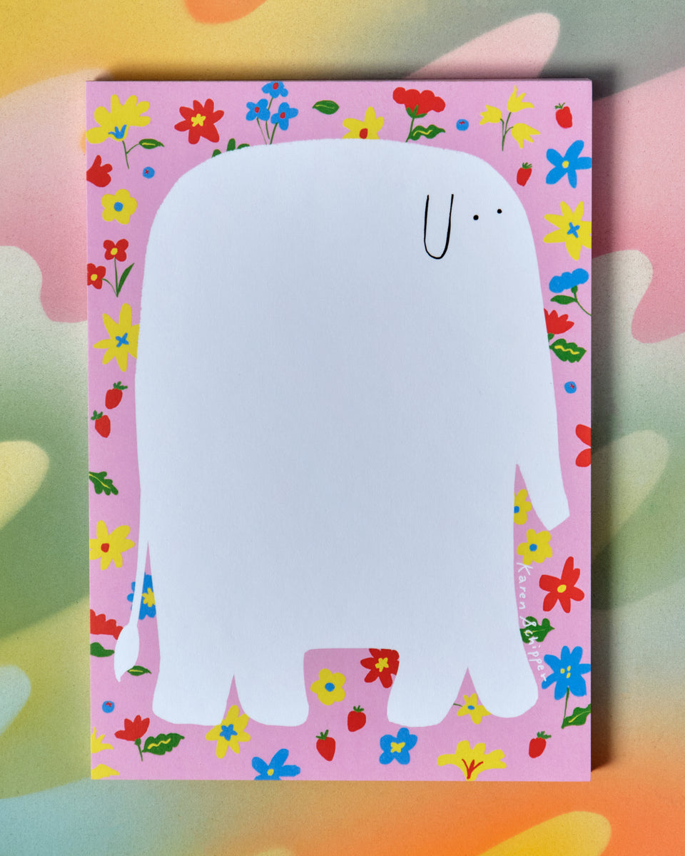 Rosy Elephant Notepad – Crush