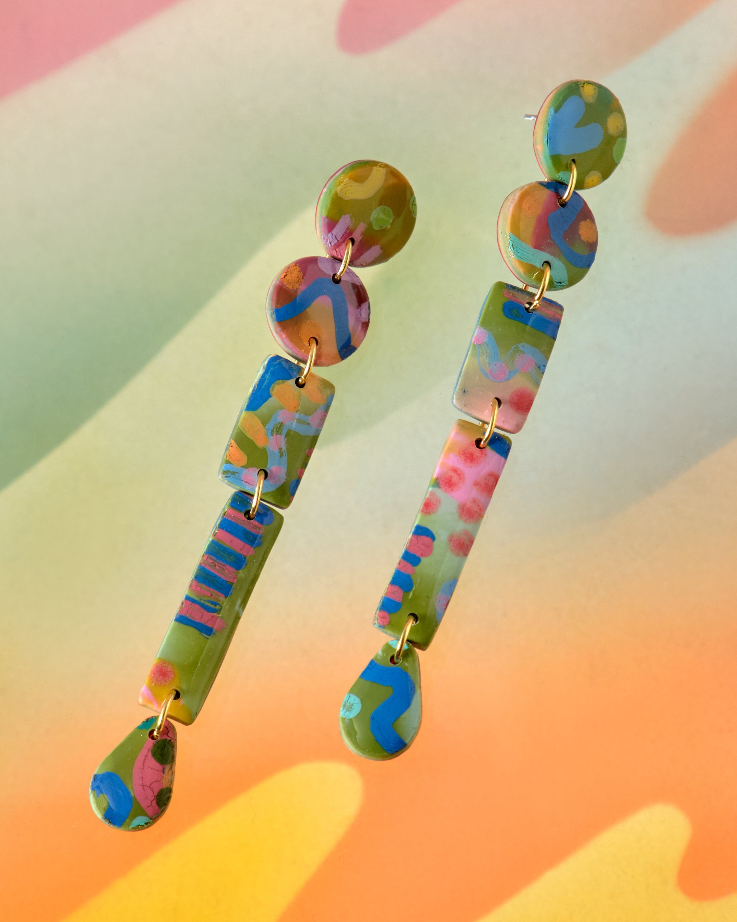 5-Tier Dangle Earrings