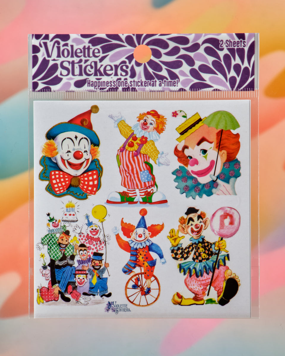 Bright Clown Stickers – Crush