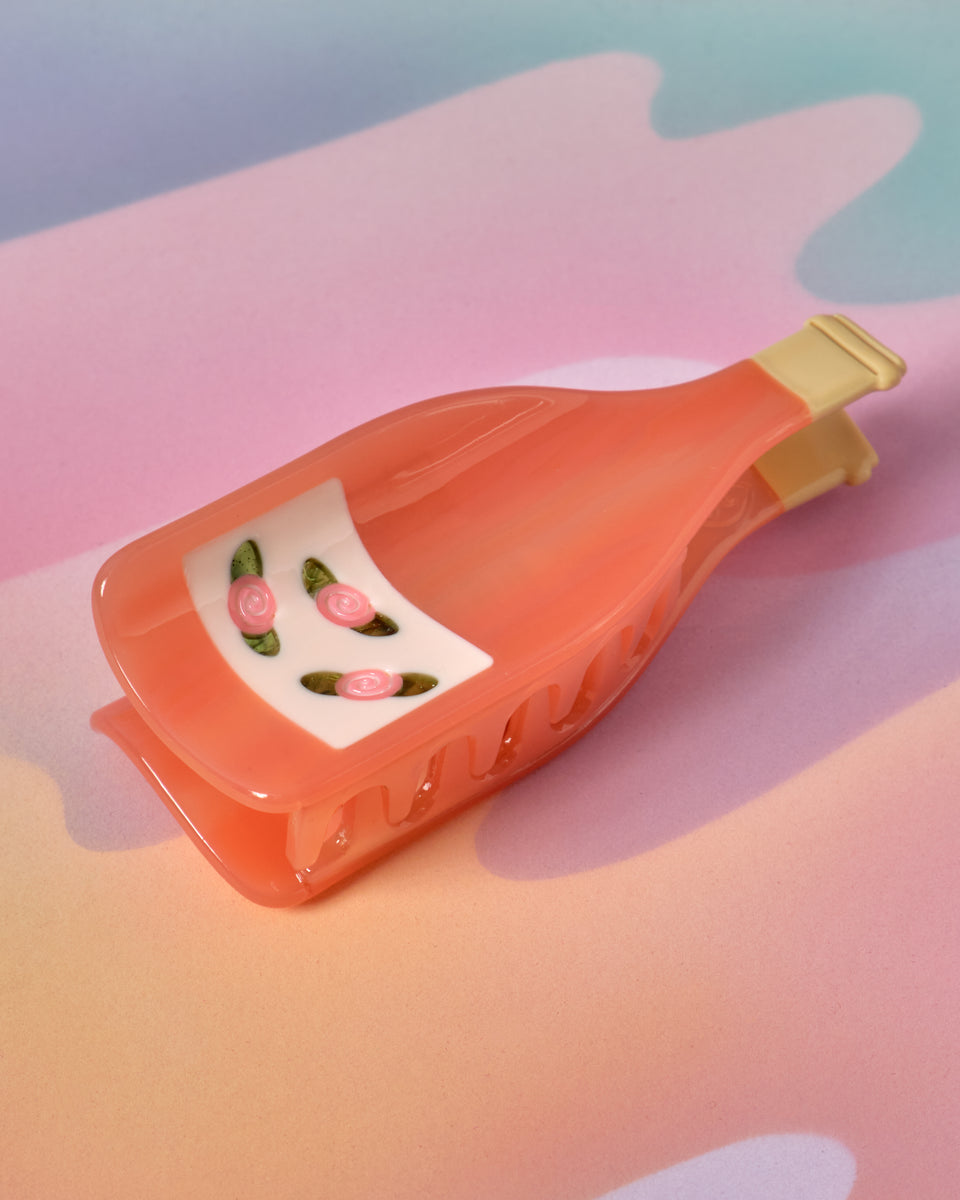 Rose Wine Bottle Hair Claw – Crush