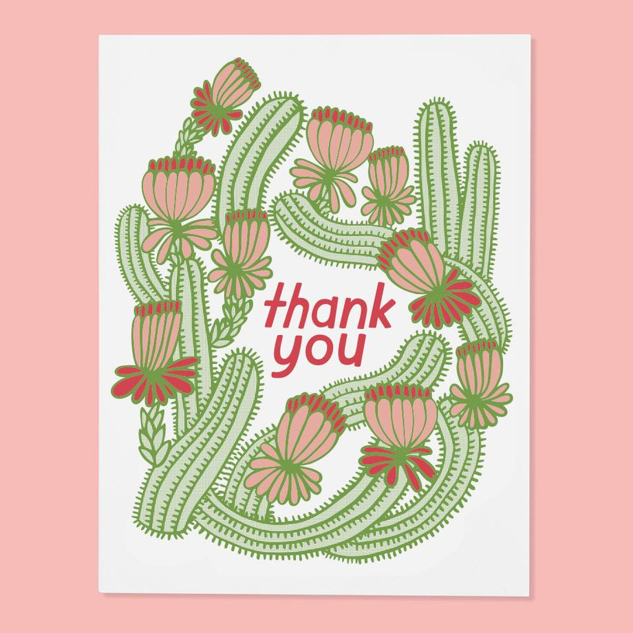 Cactus Thank You Card