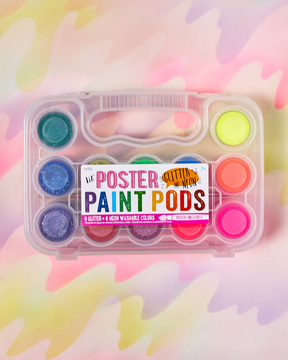 Lil' Poster Paint Pods – Glitter and Neon – Creative Hive Studios