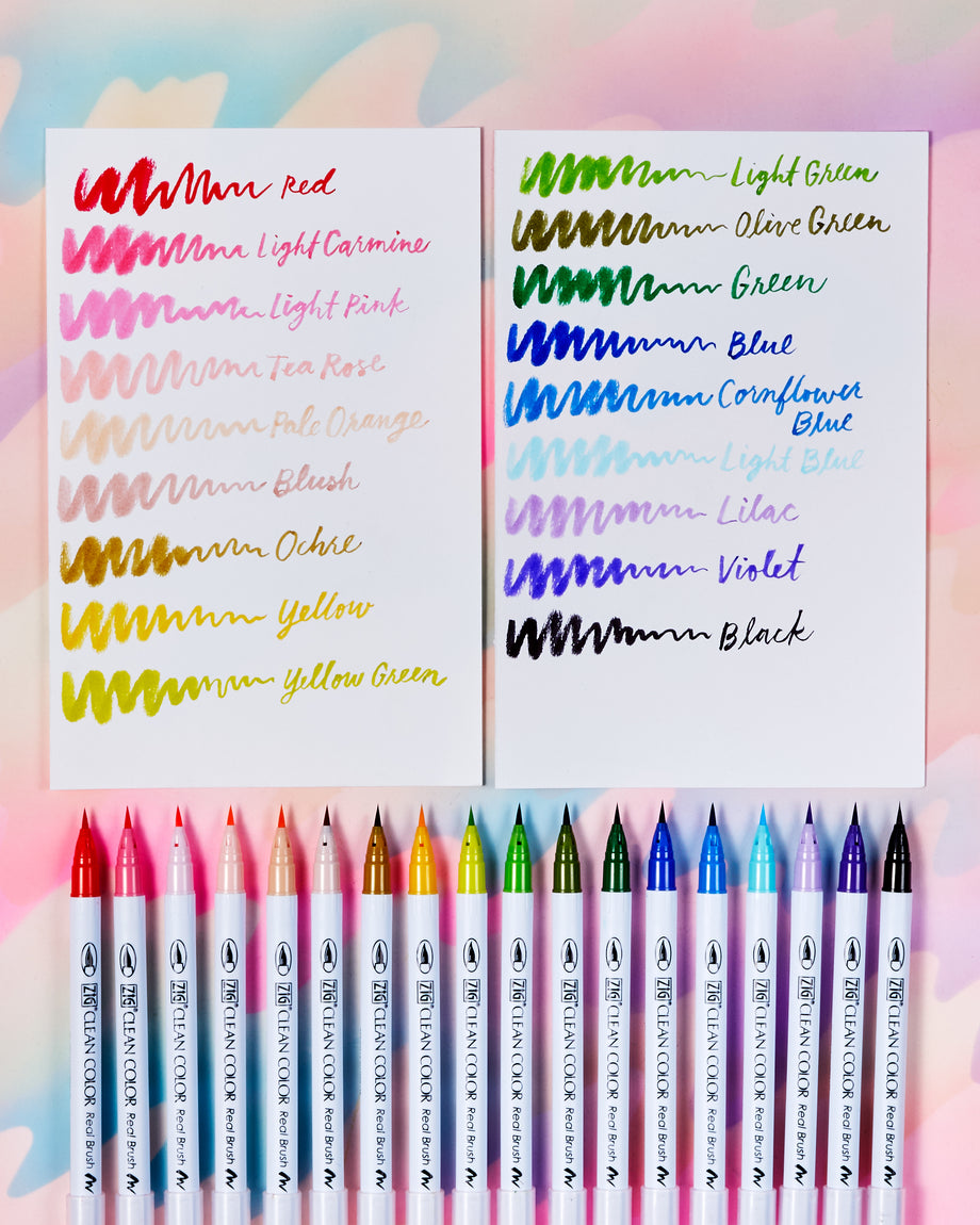 呉竹 ZIG CLEAN COLOR Real Brush Amazon.com : Kuretake ZIG CLEAN COLOR Real Brush 48 Colors