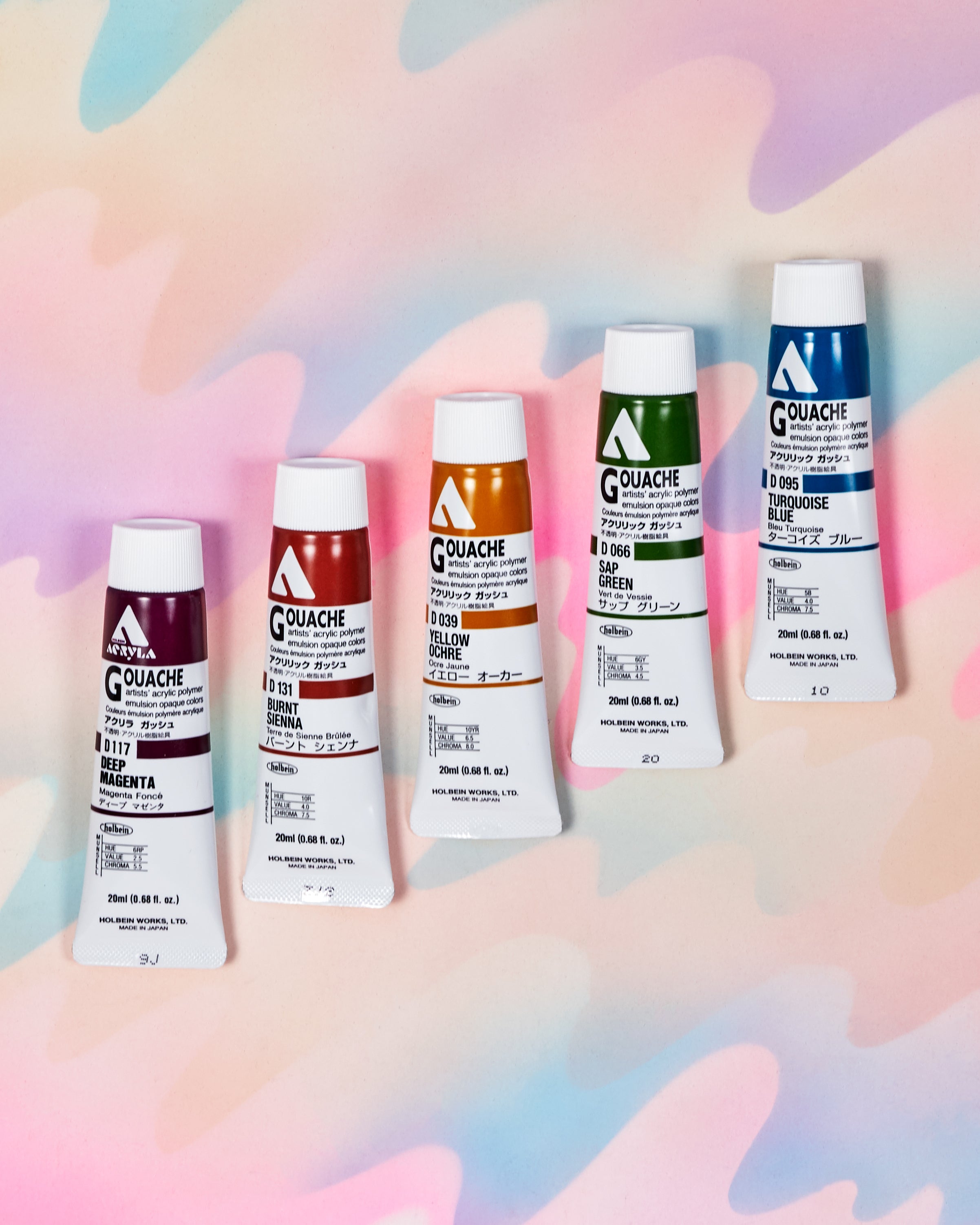 Touch Palette Acryla Gouache Set of 5 - Primary – Crush