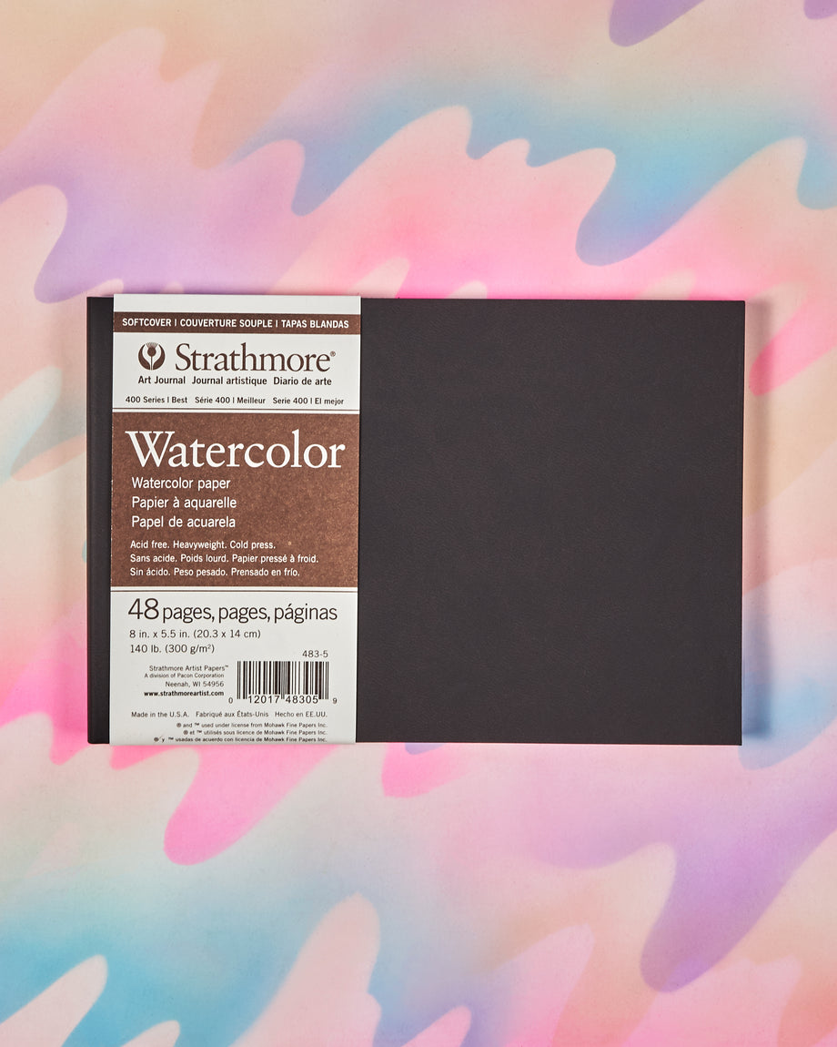 Strathmore Soft Cover Watercolor Journal - 8 x 5.5, 48 Pages – Crush