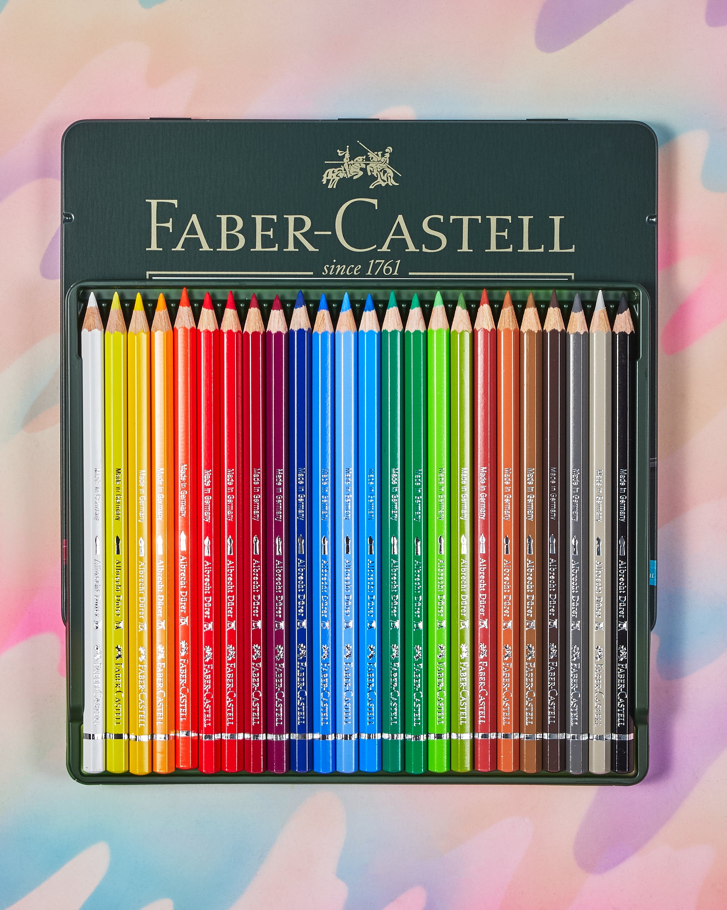 Faber-Castell Aquarelle Watercolour Pencils - Assorted Colours (Pack of 24), 114425